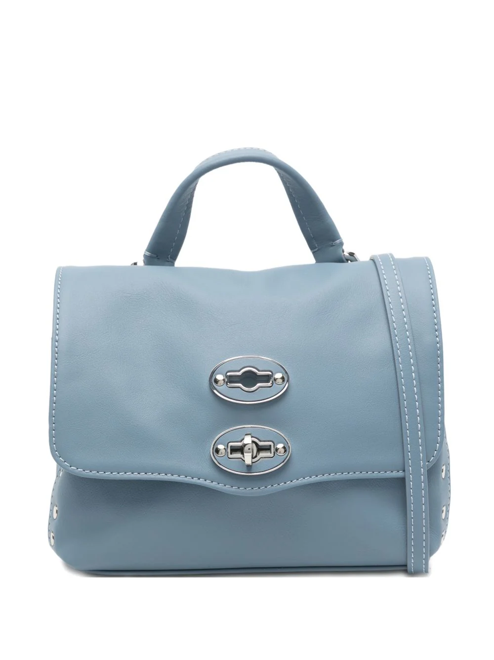 Zanellato Mini Top Handle Handbag with Silver-tone Hardware