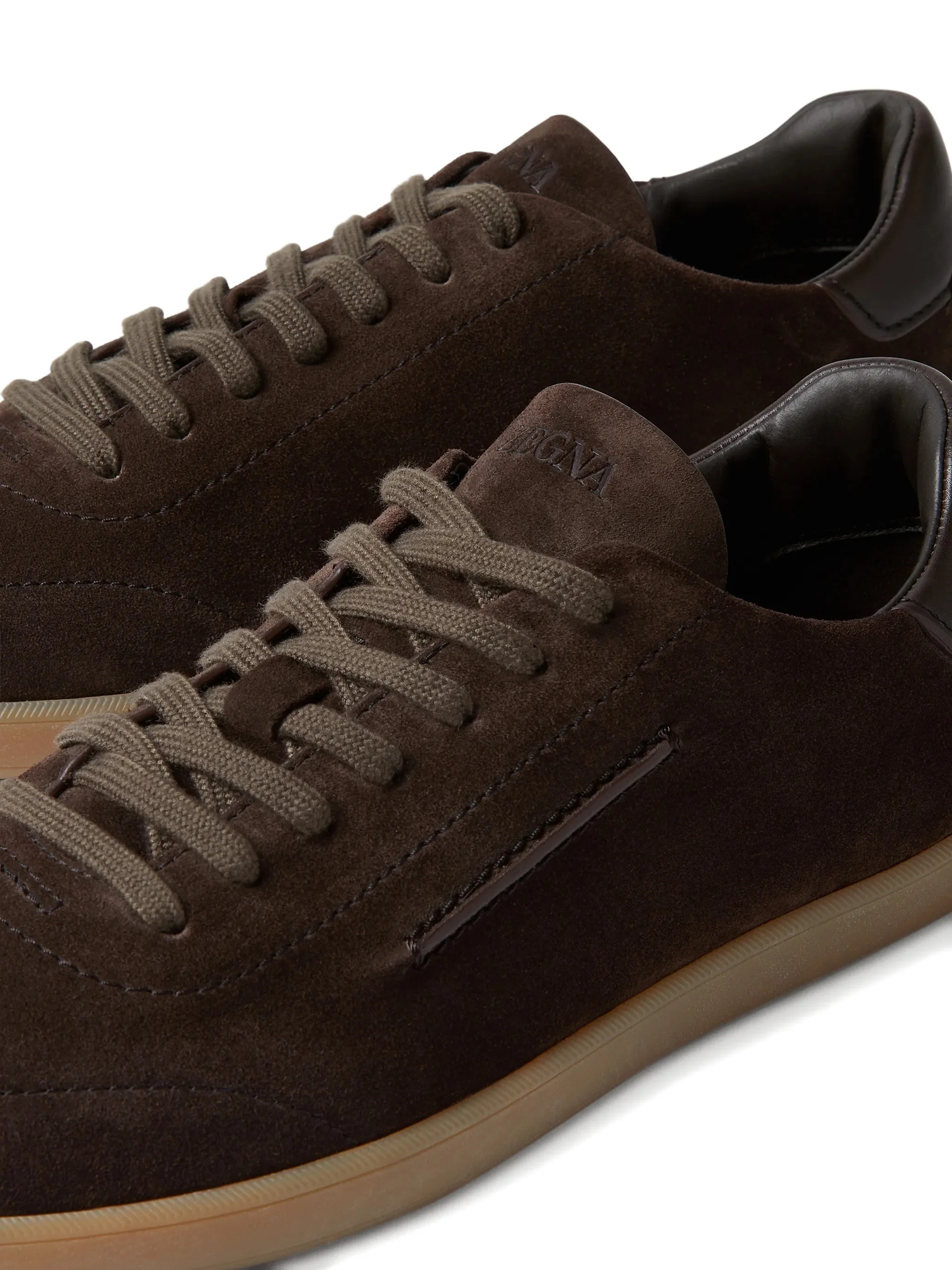 Zegna Logo Detail Suede Sneaker with Removable Insole - Image 5