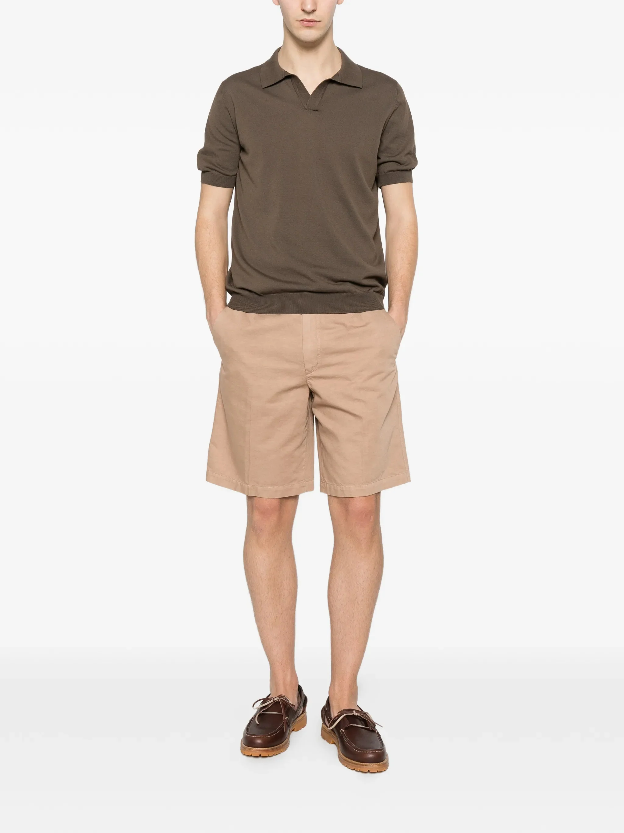 Zegna Men's Bermuda Shorts with Zip and Button Closure - Perfect for Spring 2025 - Image 2