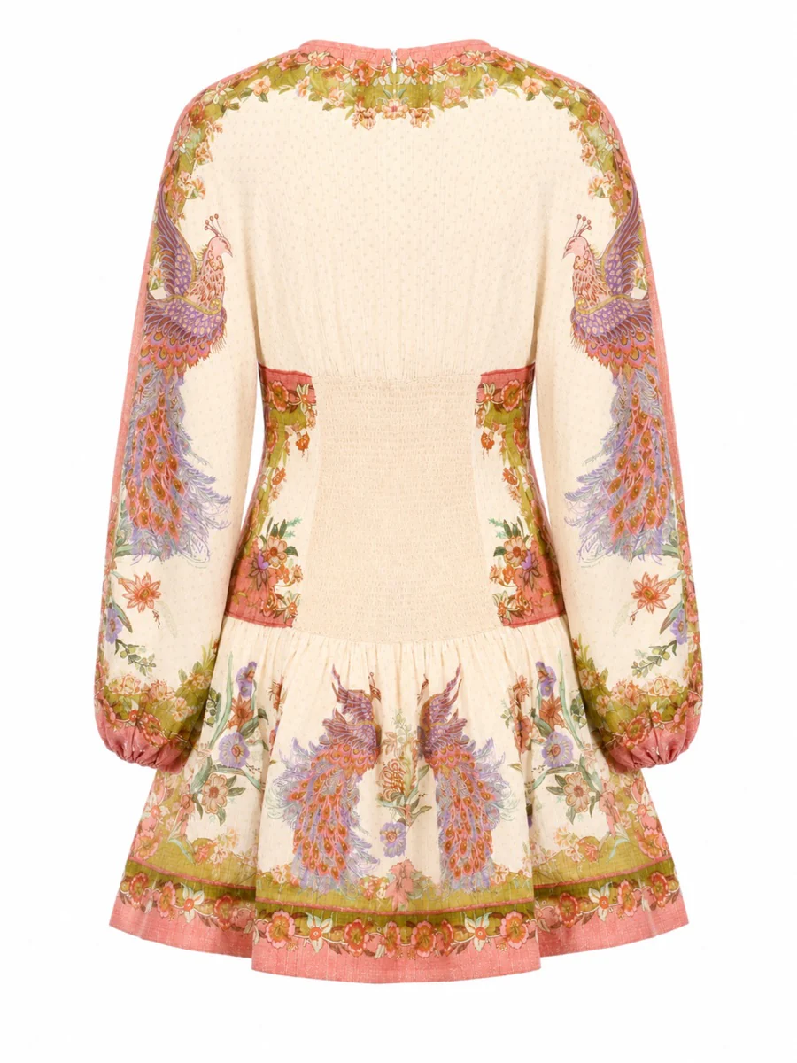 Zimmermann Multicolour Mini Dress in Cotton-Silk Blend - Image 4