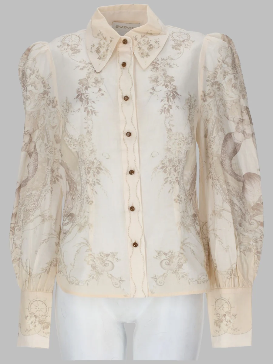 Zimmermann Slim Fit Stamp Print Shirt
