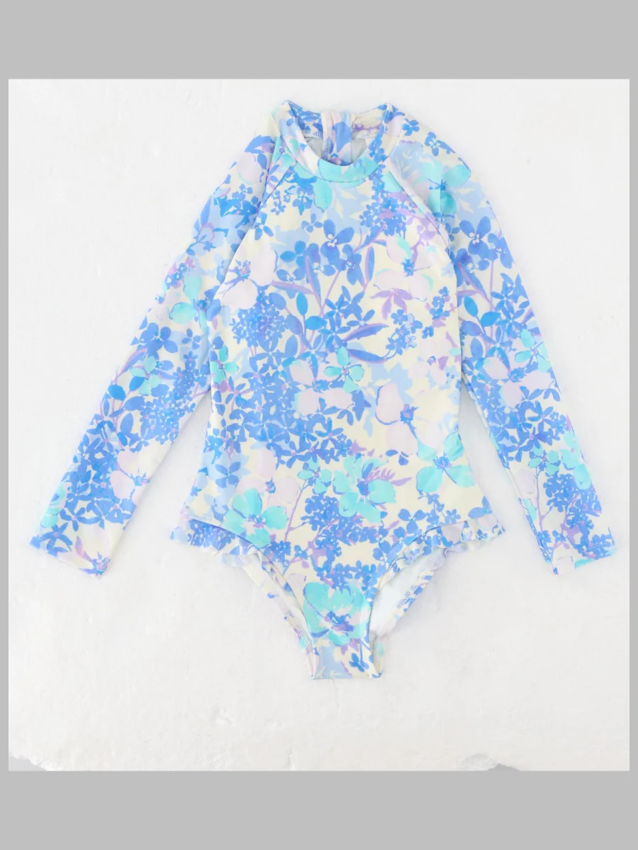 Zimmermann Solstice Kids Mini Long-Sleeve Swimsuit